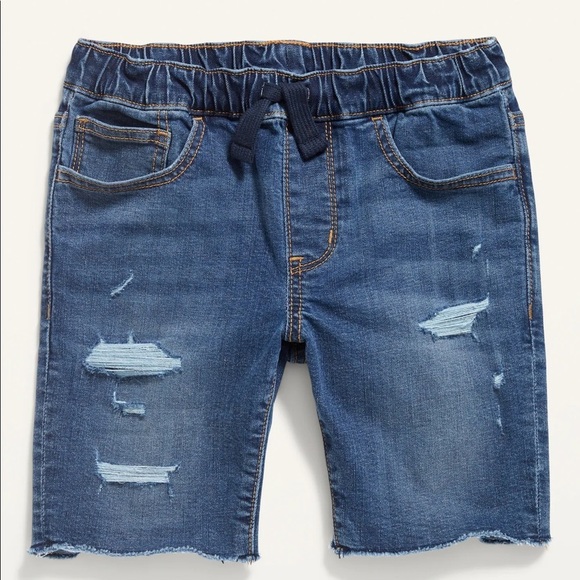 Karate‎ Built-In Flex Max Ripped Jean Jogger Pull-On Shorts For Boys - Picture 1 of 5